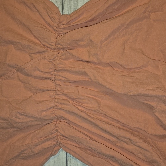 Velvet Torch Babydoll Skater Dress w/ 3/4 Puff Sleeves Pink/Peach Size L NWT - Picture 4 of 11